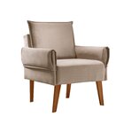 Poltrona Para Sala De Estar Vintage Cinza