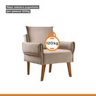 Poltrona Para Sala De Estar Vintage Cinza