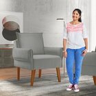 Poltrona Para Sala De Estar Vintage Genebra/aluminio