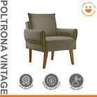 Poltrona Para Sala De Estar Vintage Genebra/palha