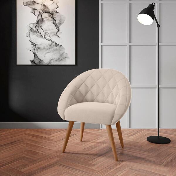 Poltrona Para Sala De Recepção Celina Inca Areia