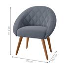 Poltrona Para Sala De Recepção Celina Inca Chumbo