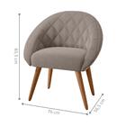 Poltrona Para Sala De Recepção Celina Inca Sépia