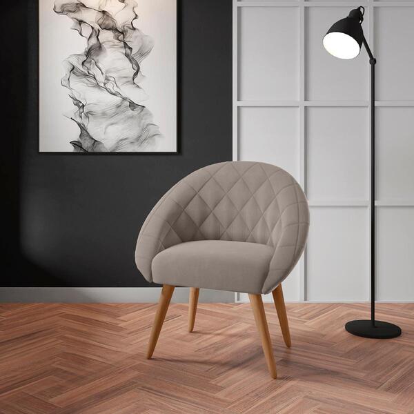 Poltrona Para Sala De Recepção Celina Inca Sépia