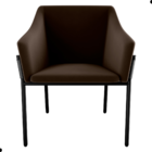 Poltrona Para Sala De Recepção Maceió Veludo  Marrom