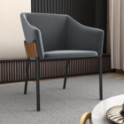 Poltrona Para Sala De Recepção Maceió Veludo Cinza