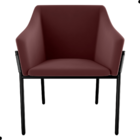 Poltrona Para Sala De Recepção Maceió Veludo Rose