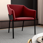 Poltrona Para Sala De Recepção Maceió Veludo Vinho