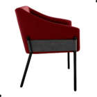 Poltrona Para Sala De Recepção Maceió Veludo Vinho