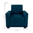 Poltrona Para Sala De Recepção Rick Veludo Maserati Azul