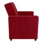 Poltrona Para Sala De Recepção Rick Veludo Maserati Vermelho