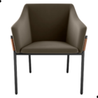 Poltrona Para Sala De Recepção Silas Veludo Cappuccino