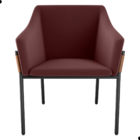 Poltrona Para Sala De Recepção Silas Veludo Rose