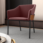 Poltrona Para Sala De Recepção Silas Veludo Rose