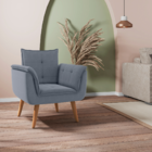 Poltrona Para Sala De Recepção Silveiras Inca Chumbo