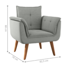 Poltrona Para Sala De Recepção Silveiras Linha Grafite