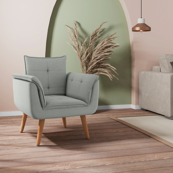 Poltrona Para Sala De Recepção Silveiras Linha Grafite