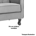 Poltrona Para Sala Decorativa C/ Capitonê Carrara Veludo Prata