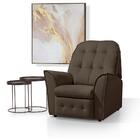 Poltrona Para Sala Decorativa Capri Marrom