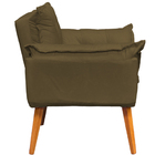 Poltrona Para Sala Decorativa Confortavel Alice Suede Marrom