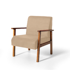 Poltrona Para Sala Decorativa Estofada Base Madeira Maciça Jú