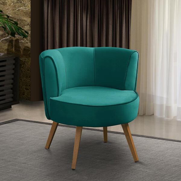 Poltrona Para Sala Decorativa Isa Suede Tiffany Adonai Estofa