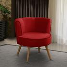 Poltrona Para Sala Decorativa Isa Suede Vermelho Adonai Estof