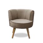 Poltrona Para Sala Decorativa Isadora Suede Capuccino