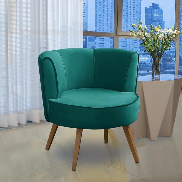 Poltrona Para Sala Decorativa Isadora Suede Tiffany Madelina