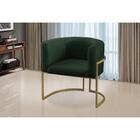 Poltrona Para Sala Decorativa Melissa Base Ferro Veludo Verde