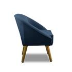 Poltrona Para Sala Decorativa Micaela Veludo Azul Madelina De