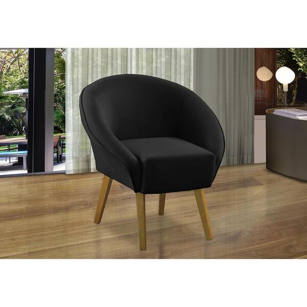 Poltrona Para Sala Decorativa Micaela Veludo Preto Madelina D