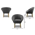 Poltrona Para Sala Decorativa Milena Veludo Cinza Adonai Esto