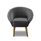 Poltrona Para Sala Decorativa Milena Veludo Cinza Adonai Esto