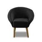 Poltrona Para Sala Decorativa Milena Veludo Preto Adonai Esto