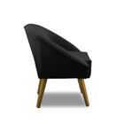 Poltrona Para Sala Decorativa Milena Veludo Preto Adonai Esto