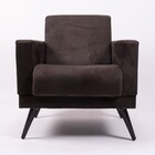 Poltrona Para Sala Decorativa Omega Marrom