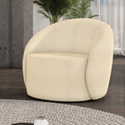 Poltrona Para Sala Decorativa Orgânica Lua Bouclê D03 - D'ros