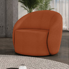 Poltrona Para Sala Decorativa Orgânica Lua Bouclê D03 - D'ros