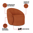 Poltrona Para Sala Decorativa Orgânica Lua Bouclê D03 - D'ros