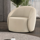 Poltrona Para Sala Decorativa Orgânica Lua Veludo D03 - D'ros