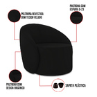 Poltrona Para Sala Decorativa Orgânica Lua Veludo D03 - D'ros