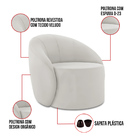 Poltrona Para Sala Decorativa Orgânica Lua Veludo D03 - D'ros