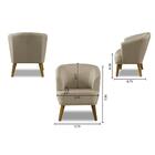 Poltrona Para Sala Decorativa Thais Linho Bege Adonai Estofad