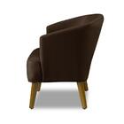 Poltrona Para Sala Decorativa Thaisa Suede Marrom Madelina De