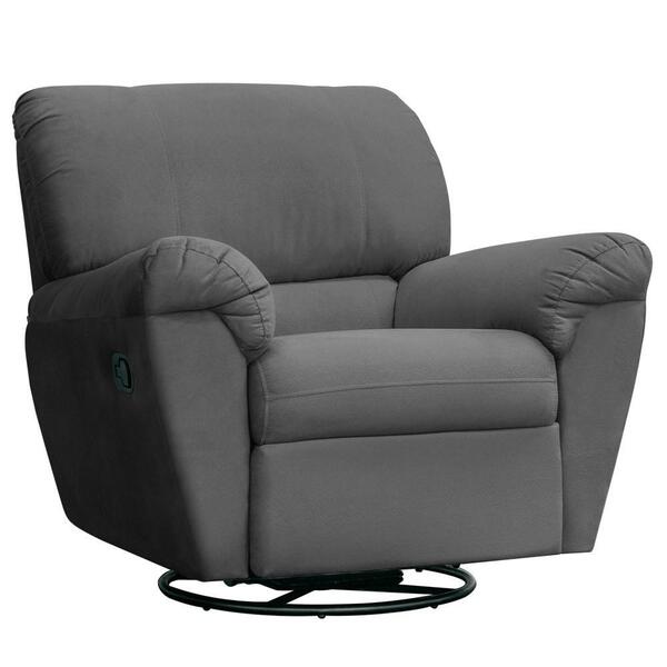 Poltrona Para Sala Do Papai Reclinável Taty Suede D05 Grafite