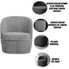 Poltrona Para Sala E Escritório Base Giratória Samara Veludo