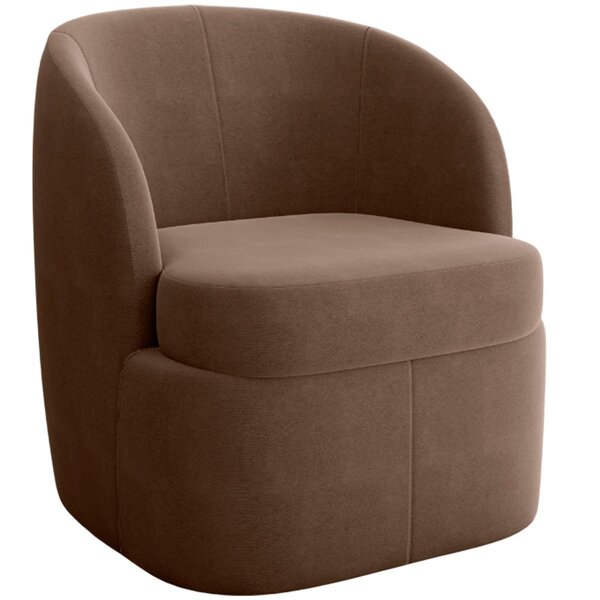 Poltrona Para Sala E Escritório Base Giratória Samara Veludo