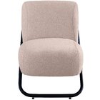 Poltrona Para Sala E Escritório Decorativa Andora Linho Bege