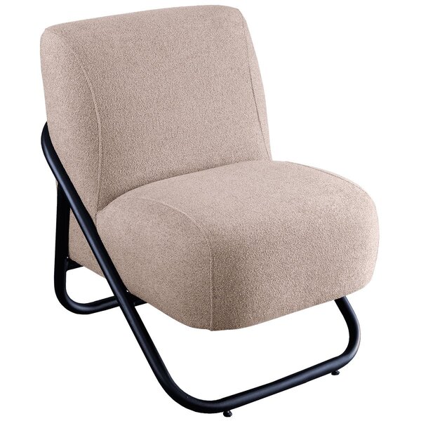 Poltrona Para Sala E Escritório Decorativa Andora Linho Bege